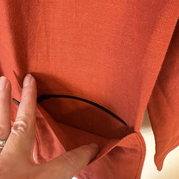 Tibetan Trader Womens Rust Orange 100% Cotton Lightweight Jacket Size Small - Picture 7 of 11